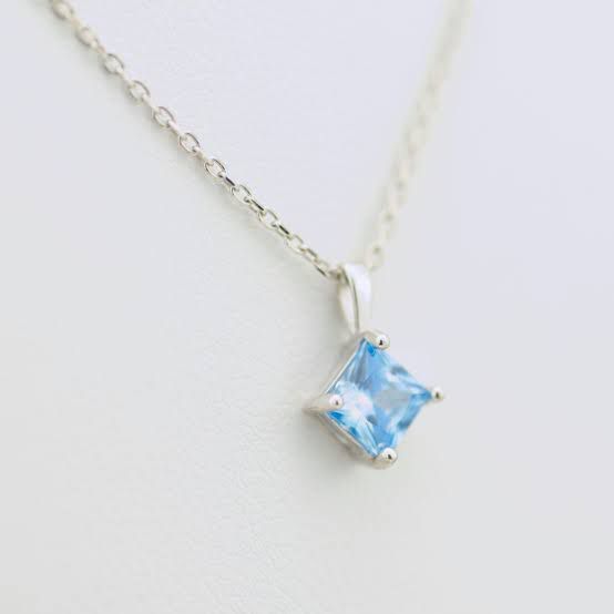 Collar de topacio azul 14k - Grado B