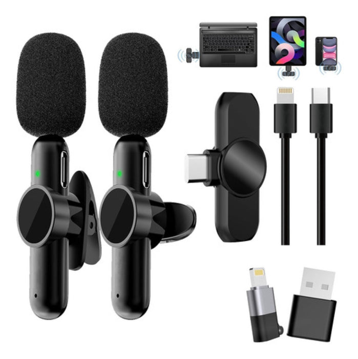 2 Microfonos Lavalier Inalambricos Para iPhone/android/iPad GRADO B