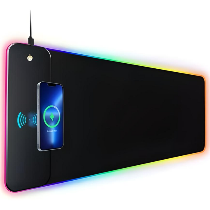 RGB MOUSE PAD CARGA INALAMBRICA ANTIDESLIZANTE 80X30 CM GRADO B