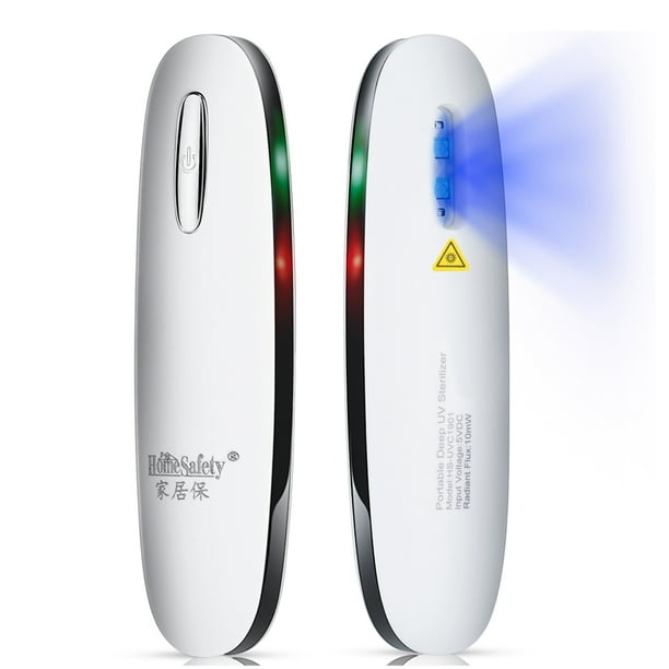 HomeSafety Lámpara UV Portátil Mini Lámpara Desinfectante Ultravioleta Eléctrica para Hogar Hotel Viajes GRADO A