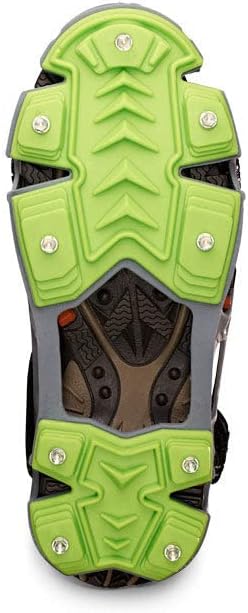 STABILicers Hike XP - Tacos de tracción para Senderismo en Nieve y Hielo, Gris/Verde, pequeños (1 par) (207821) GRADO B