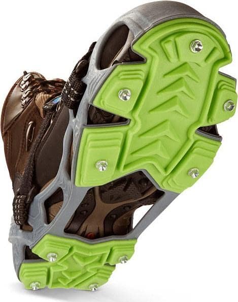 STABILicers Hike XP - Tacos de tracción para Senderismo en Nieve y Hielo, Gris/Verde, pequeños (1 par) (207821) GRADO B