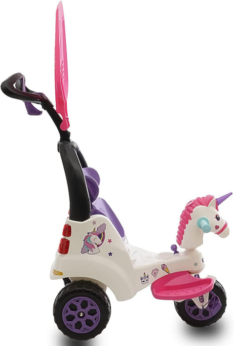 Triciclo Prinsel 1345 Super Trike 2 En 1 Unicornio Color Blanco/rosa