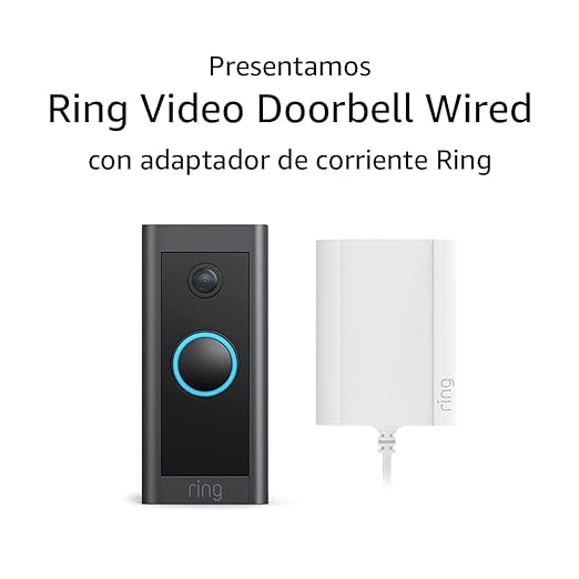 TIMBRE CON CAMARA CABLEADO RING DOORBELL WIRED 1