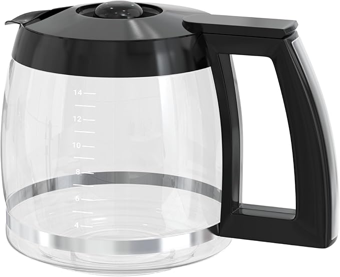 Cuisinart DCC 2200RC Jarra de vidrio de repuesto de 14 tazas color negro GRADO B