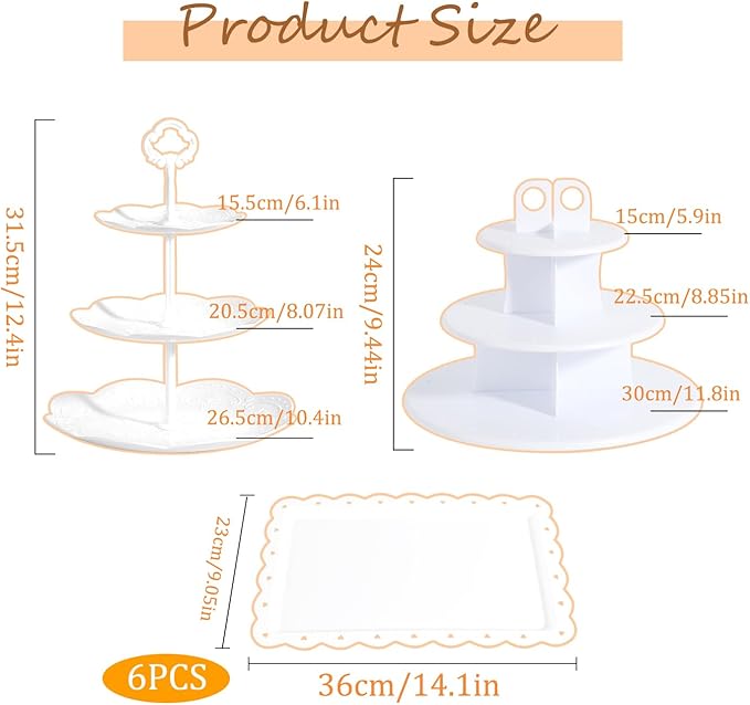 Juego De 9 Pizas De Soporte Para Cupcakes, Mesa De Postro 9
