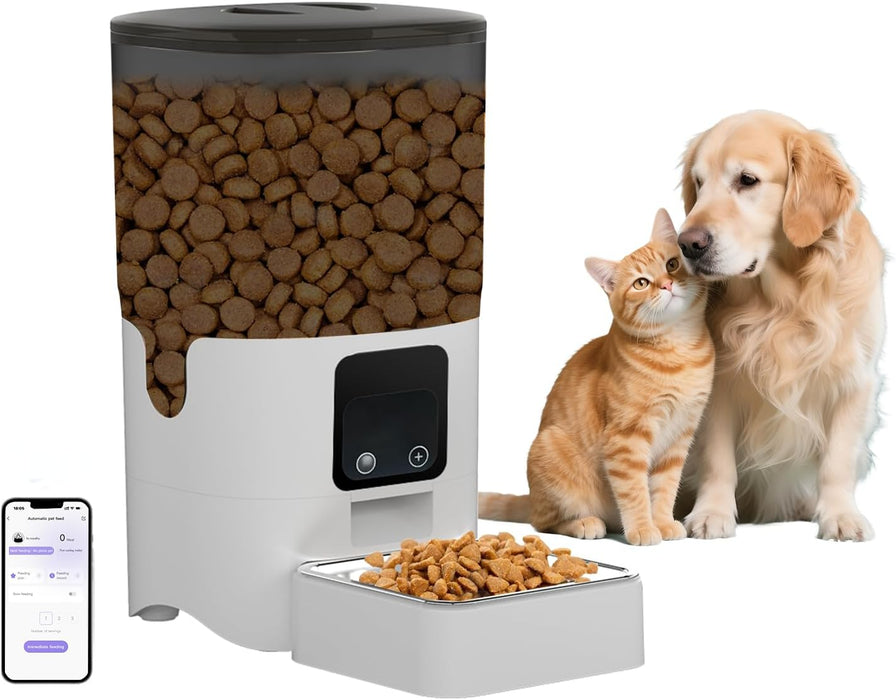 6L DISPENSADOR DE ALIMENTADOR AUTOMATICO PARA PERROS Y GATOS NEGRO