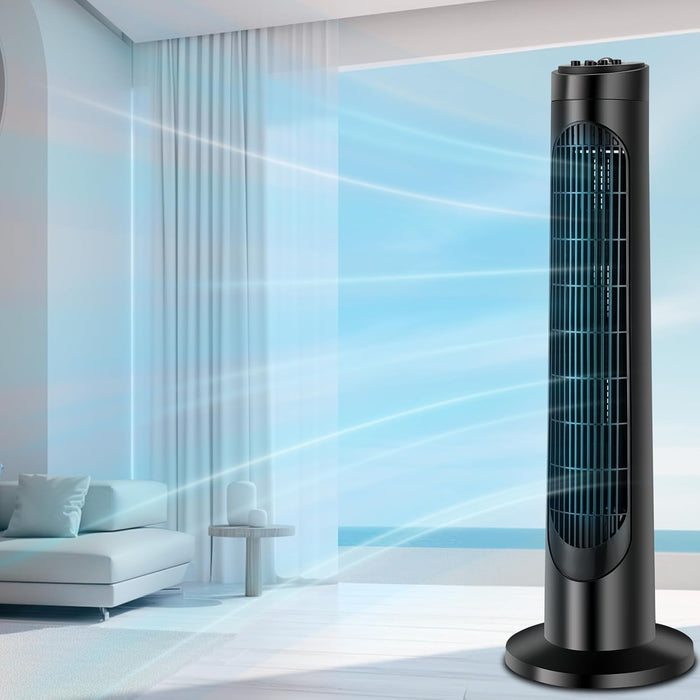 VENTILADOR DE TORRE CON MANDO A DISTANCIA NEGRO GRADO B