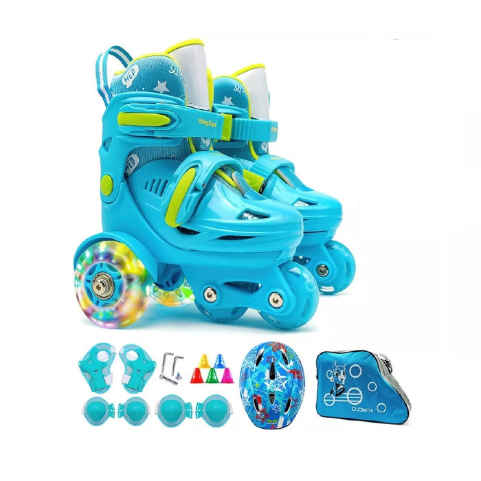 Patines Para Niños Principiantes Ajustables Con Freno En Led grado B