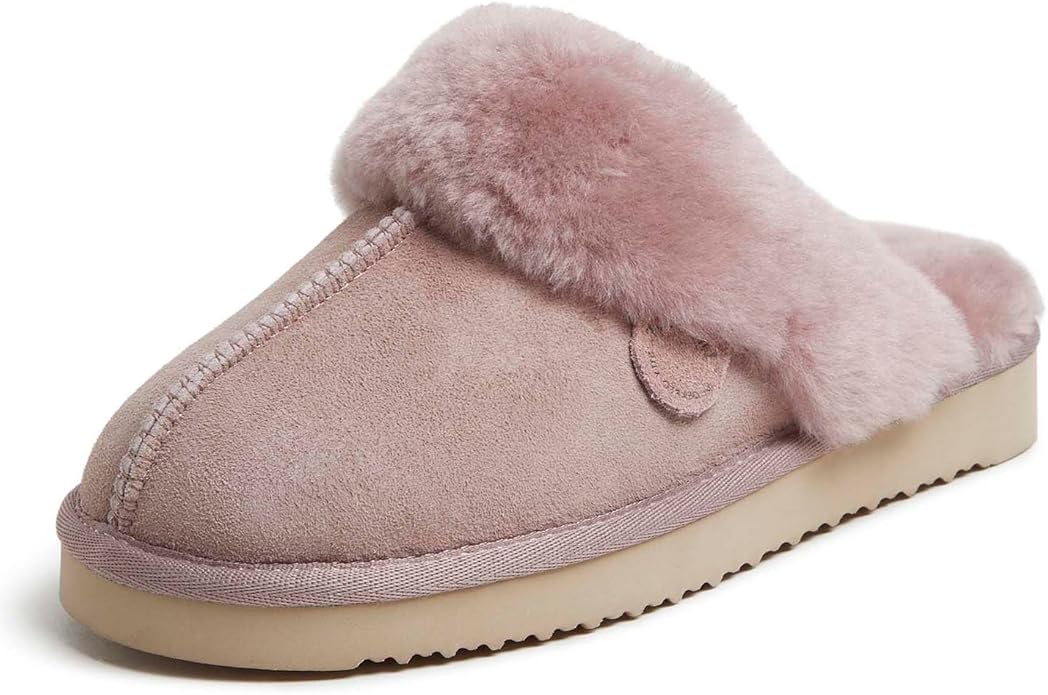 Dearfoams Fireside Victoria - Zapatillas de Encaje Resistente al Agua para Mujer, Rosado (Dusty Pink), 10 GRADO B