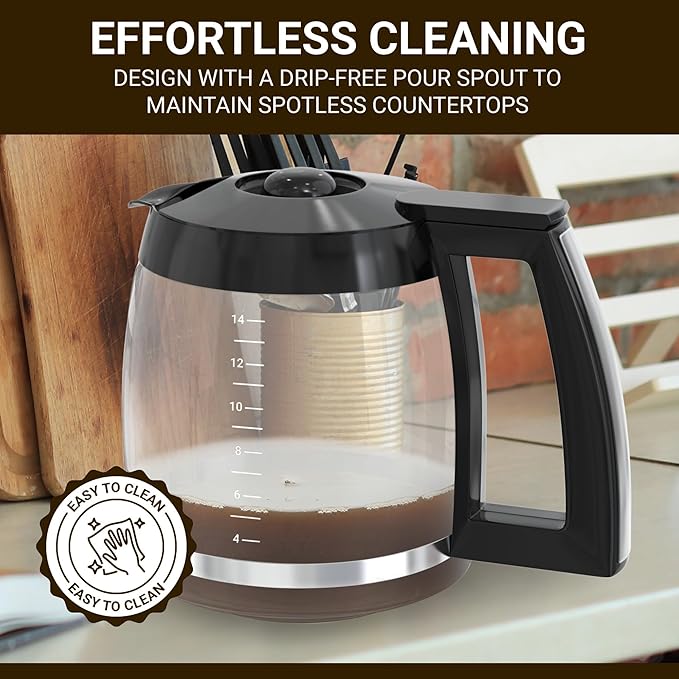 Cuisinart DCC 2200RC   Jarra de vidrio de repuesto de 14 tazas  color negro GRADO B