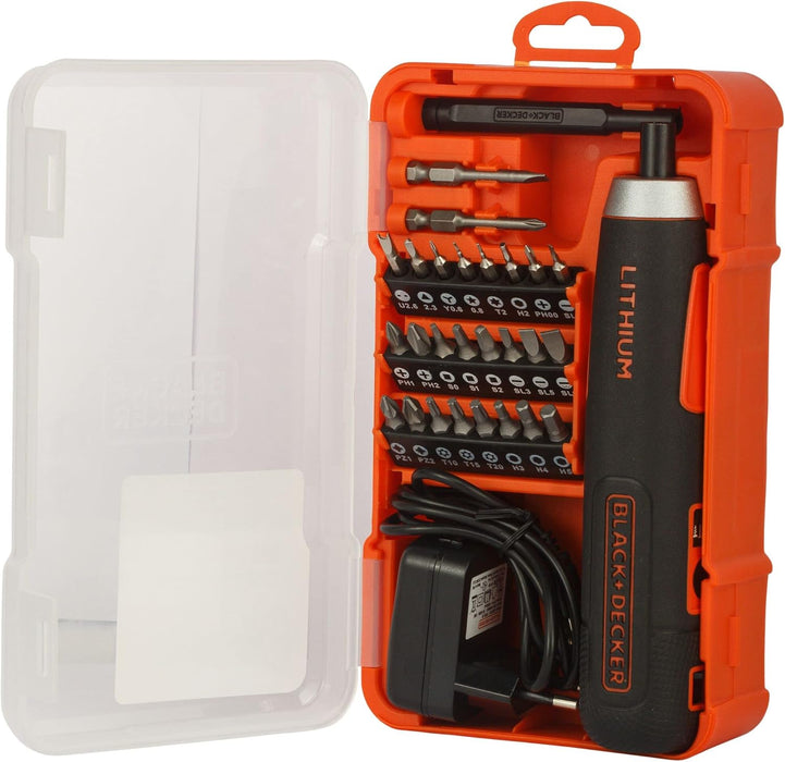 Atornillador Inalambrico + 27 Accs Black+decker Bd40k27b3 Color Negro Frecuencia GRADO A