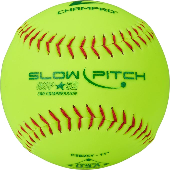 Champro ASA - Softbol de Lanzamiento Lento de 11 Pulgadas, Cubierta Durahide .52 Cor GRADO B