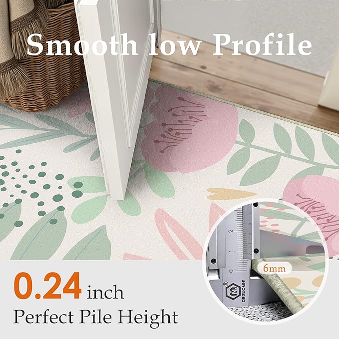 2.4X3M ALFOMBRA DECORATIVA FLORAL TAPETES DORMITORIO Y SALA GRADO B