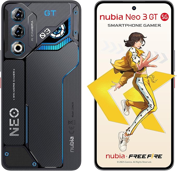 Nubia Smartphone Neo 3 Gt 5g 256gb 8gb 120hz Oled 6000mah Gris GRADO A