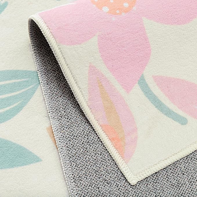 2.4X3M ALFOMBRA DECORATIVA FLORAL TAPETES DORMITORIO Y SALA GRADO B