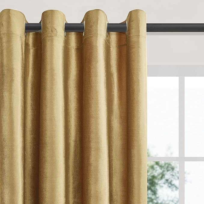 cortinas blackout para seda aislamiento 264*240 cm 2 paneles 3672 COLOR DORADO GRADO B
