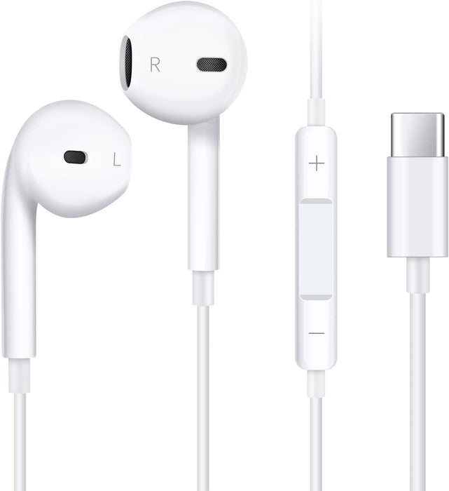 audãfonos alambricos in-ear audifonos tipo c para samsung/huawei/xiaomi on tipo-c blanco jeeyee GRADO B