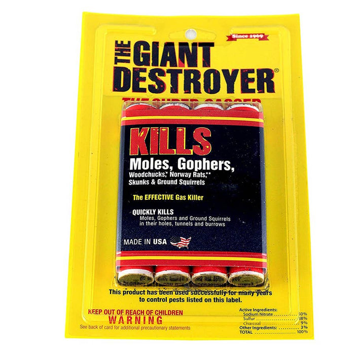 Fumigador para madrigueras, ratoneras, a base de gas The Giant Destroyer Super Gasser