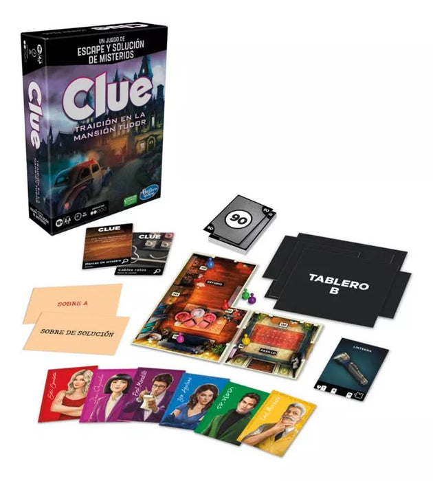 juego de mesa clue traición en la mansión tudor, +10 años GRADO B