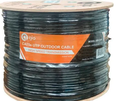 BOBINA DE CABLE UTP RED CAT5E EXTERIOR BLINDADO DOBLE FORRO GRADO A