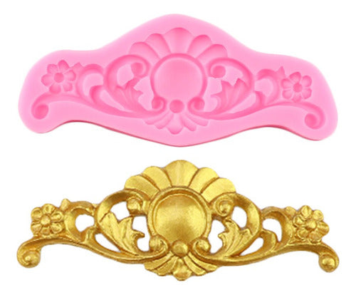 1pcs Molde De Silicona Relieve Barroco Fondant Pasta Resina 7087 grado a