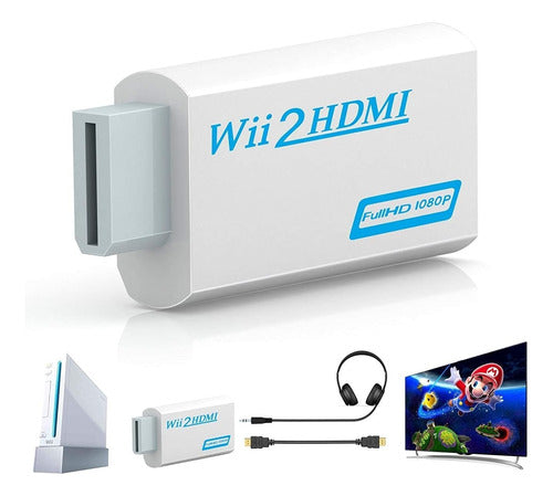 Convertidor Adaptador Wii A Hdmi Conversor Hdpara Nintendo
