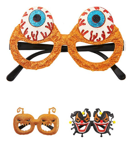 Lentes de Plástico sin Mica para Halloween y Día de Muertos