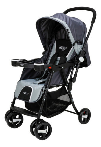 Cochecito bebe travel system manija rebatible truck gris cosco grado a