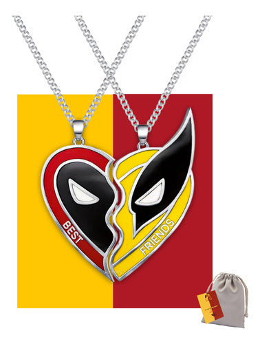 collar hombre mujer tema deadpool y wolverine mejores amigos 1