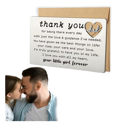 Tarjeta de Cartera de Acero Inoxidable | Regalo Original Día del Padre