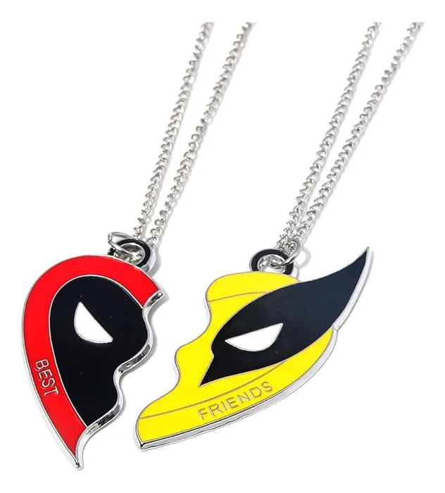 Collar de Amistad Deadpool y Wolverine | Joyería para Mejores Amigos