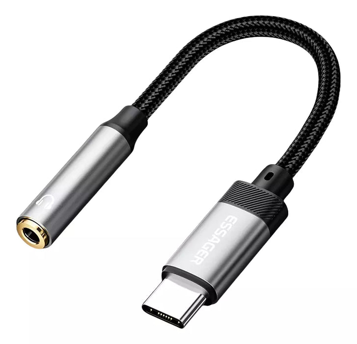 Adaptador USB 3 1 Tipo C a Auxiliar 3.5 Audífono Micrófono GRADO B
