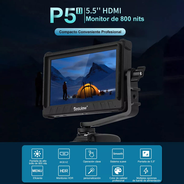 Monitor De Campo Besview P5ii De 5.5 In Para Cámara 14468 GRADO B