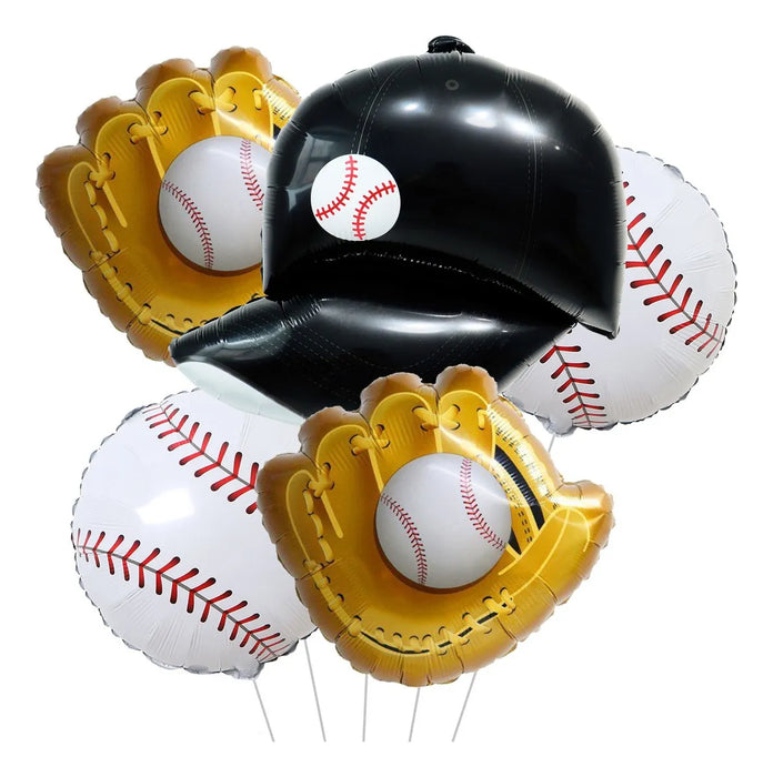 Globos Tema Béisbol - Kit 5 Decoración Fiesta Y Cumpleaños