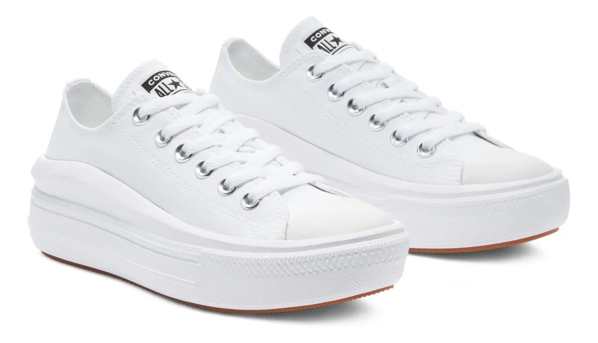 TENIS CONVERSE ALL STAR MOVE OX BLANCO CON PLATAFORMA MUJER TALLA 23.5 CM