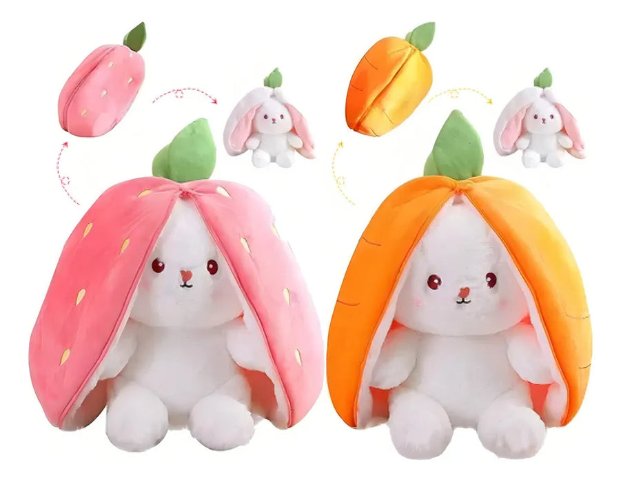 Conejo De Peluche De Zanahoria/ Fresa De Reversible