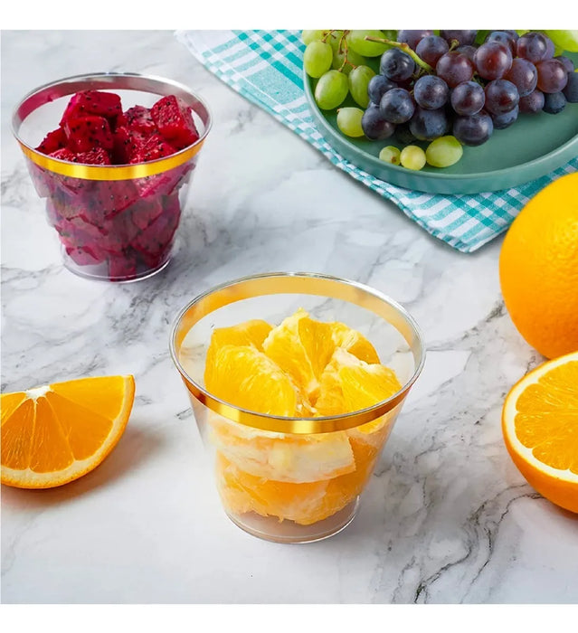 1000 Vasos Desechables Elegantes Plastico 9 Oz Para Fiesta grado B