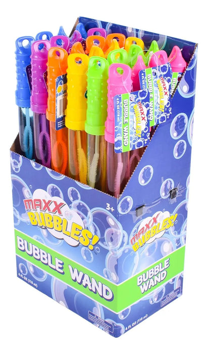 SUNNY DAYS - VARITAS DE BURBUJAS MAXX BUBBLES, 24COUNT, MULTICOLOR, PARA NIÑOS, 36 MESES A 1188 MESES, 7X7.5X17 PULGADAS, PARA ACTIVIDADES AL AIRE LIBRE E INTERIORES, FIESTA Y CELEBRACIONES GRADO B