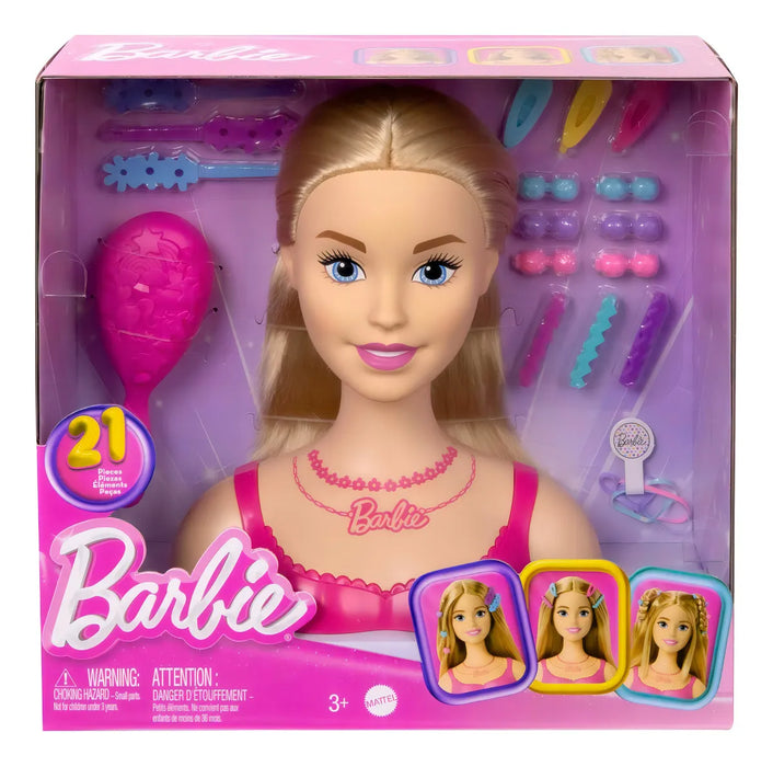 Muñeca Hmd88 Con 21 Piezas Cabezal De Peinado Cabello Rubio Barbie GRADO B