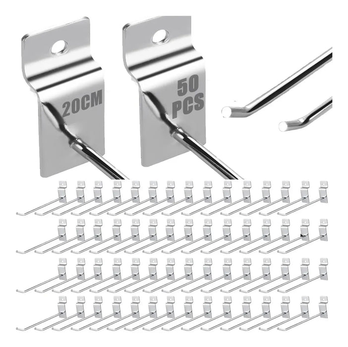 GANCHO BLISTER PANEL RANURADO EXHIBIPANEL 20CM 50 PIEZAS GANCHO BLISTERS