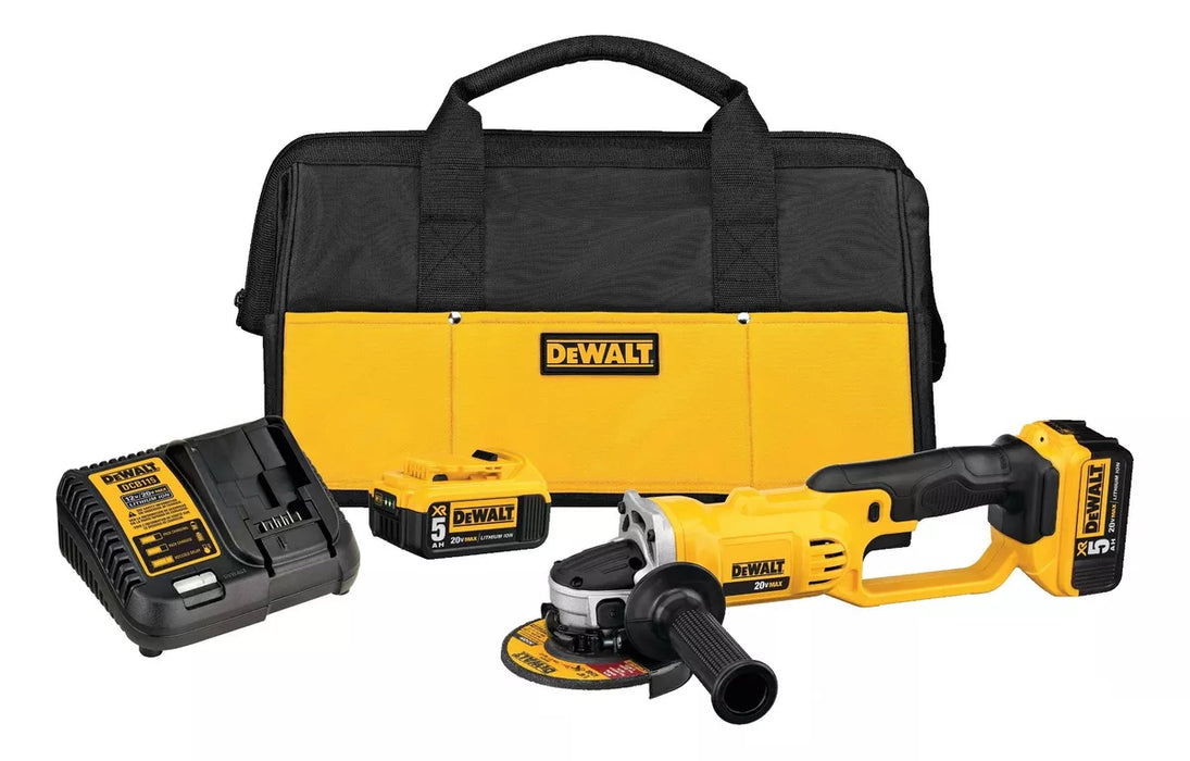 KIT MINI ESMERILADORA 4-1/2 PULG 20V MAX DEWALT DCG412P2 GRADO A
