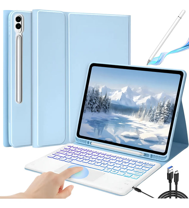 Funda Teclado Tactil Lapiz P/galaxy Tab S9 Fe+/s10 Plus 12.4 GRADO B