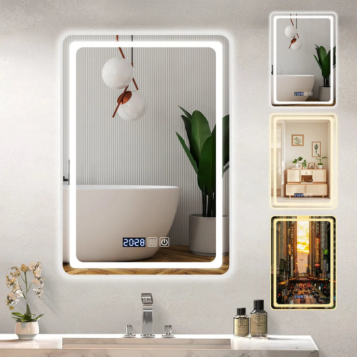 DASHLINE ESPEJO LED DE BAÑO ANTIVAHO TOUCH TRICOLOR 50X70 CM