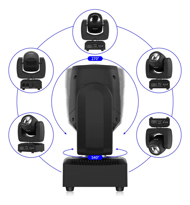 LUCES DE DJ DE CABEZA MóVIL DE 120 W LED RGBW 4 EN 1 DMX GRADO B
