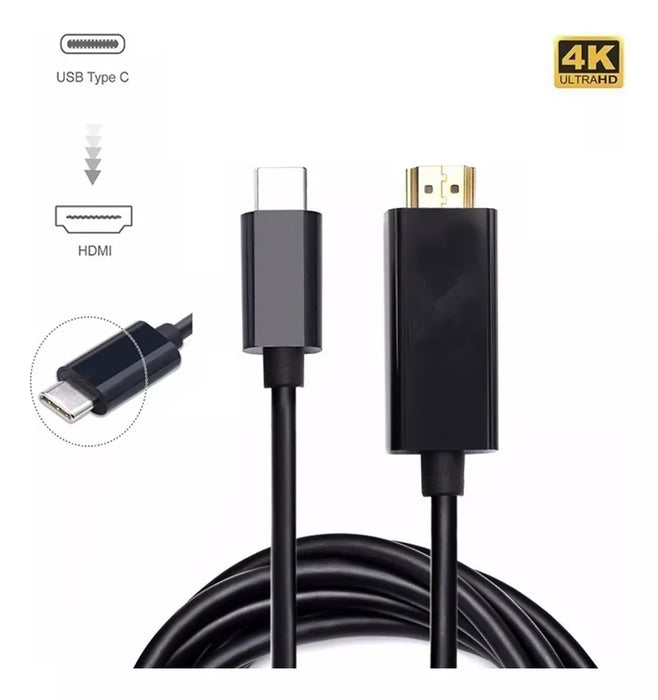 CABLE ADAPTADOR USB TIPO C A HDMI 4K 60HZ DE 1.8M