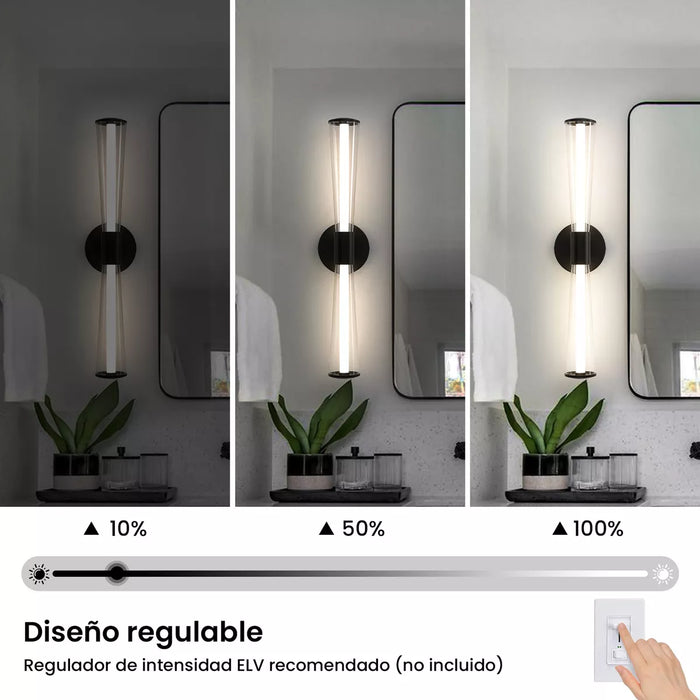 lamparas para baño de pared moderno luminosidad ajustable 2705 GRADO B