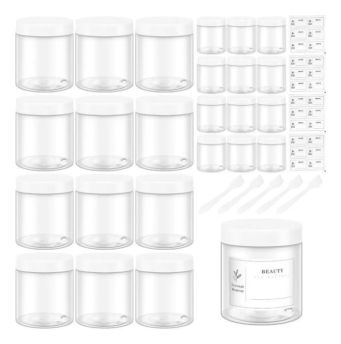 Frascos Fancoyard De Plastico De 240 Ml Con Tapa, 24 Piezas