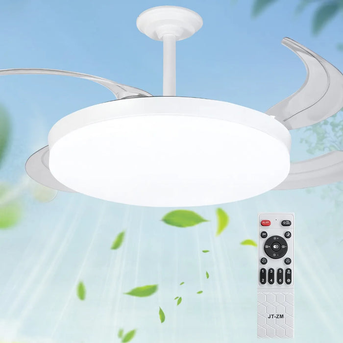 Ventilador Aspas Retractiles Luz Fria Calida Control Remoto GRADO A