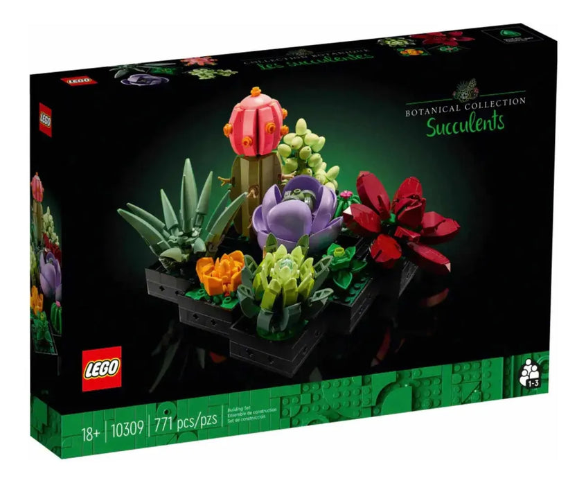 Lego® Suculentas, Set De Construcción De Plantas Decorativas Para Exhibir En Tu Oficina U Hogar, 9 Suculentas, Regalo Ideal Para Cumpleaños Para Mujeres Y Hombres 10309